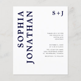 Budgetera alla i en blå inbjudan till marinen