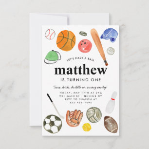 Budgetera alla stjärnsporter i Bollar Kid Boy Birt Anteckningskort