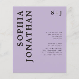 Budgetera allt i en fetstilt typografi-bröllopsinb