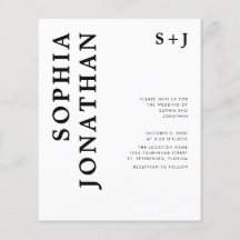 Budgetera allt i en fetstilt typografi-bröllopsinb