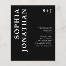 Budgetera allt i en fetstilt typografi-bröllopsinb