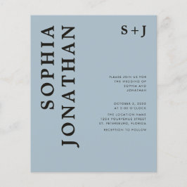 Budgetera allt i en fetstilt typografi-bröllopsinb