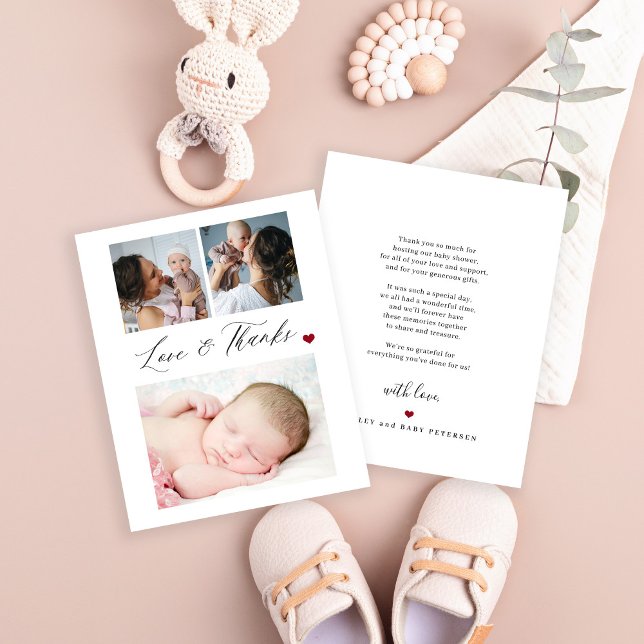 Budgetera baby 3-fotokollage tack för ditt kort (Skapare uppladdad)