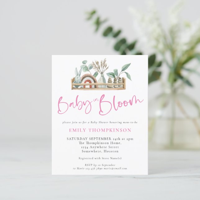 Budgetera Baby i Bloom Boho Baby Rosa Shower Inbju (Stående Fram)