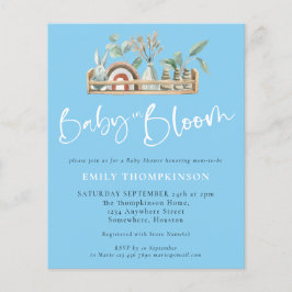 Budgetera Baby i Bloom Boho Blue Baby Shower Inbju