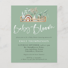 Budgetera Baby i Bloom Boho Sage Baby Shower Inbju