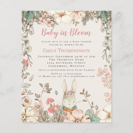 Budgetera Baby i Bloom Bunny Girl Baby Shower Inbj