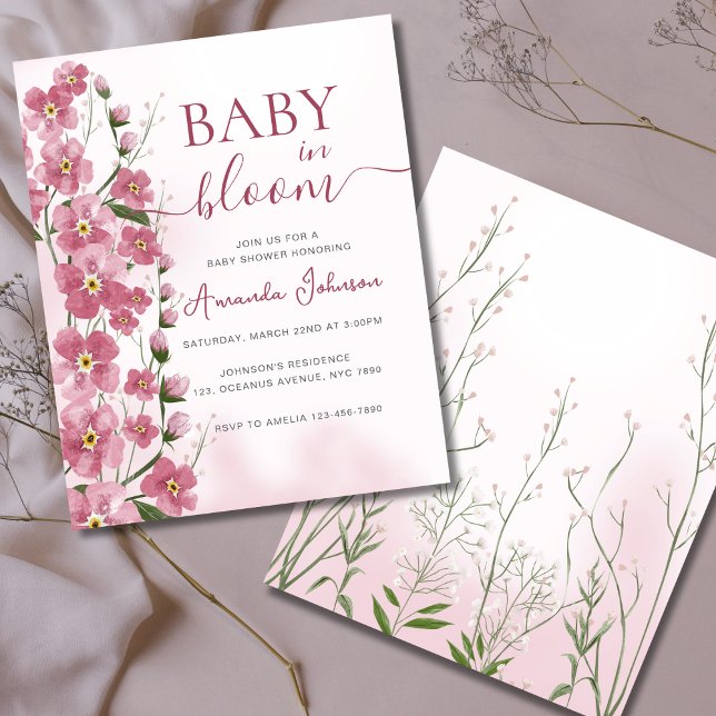 Budgetera Baby i Bloom Girl Rosa Blommigt Shower (Skapare uppladdad)