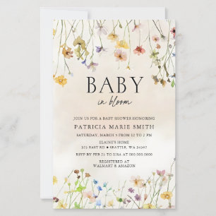 Budgetera Baby i Bloom Wildblomme Baby Shower Inbj