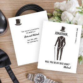 Budgetera bästa man Groomsman, roligt frieri kort