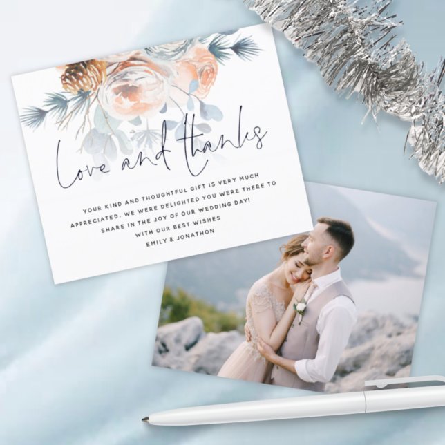 Budgetera Blommigt Kärlek Tack för Photo Bröllop T (Skapare uppladdad)
