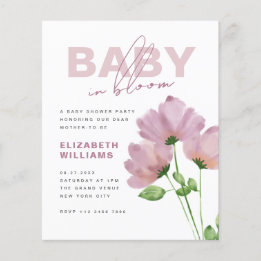 Budgetera Blommigt Vår Baby i Bloom Shower Party