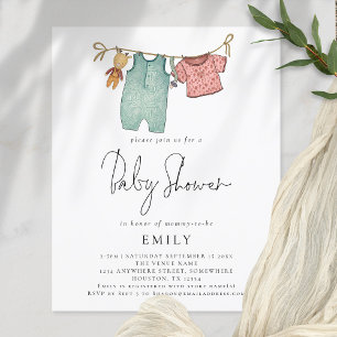 Budgetera Boho Chic Clothes on Line Baby Shower