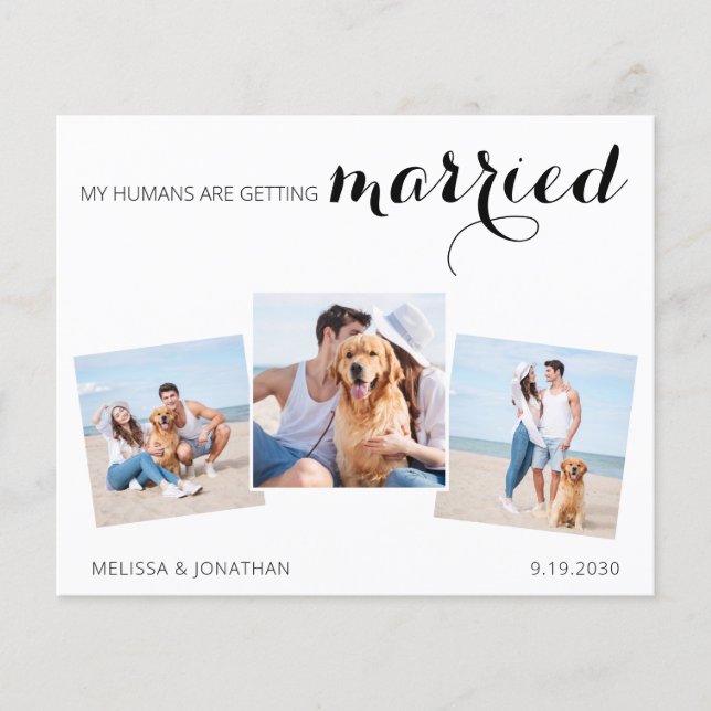 Budgetera Bröllop fotokollage spara datum QR-kod (Framsida)