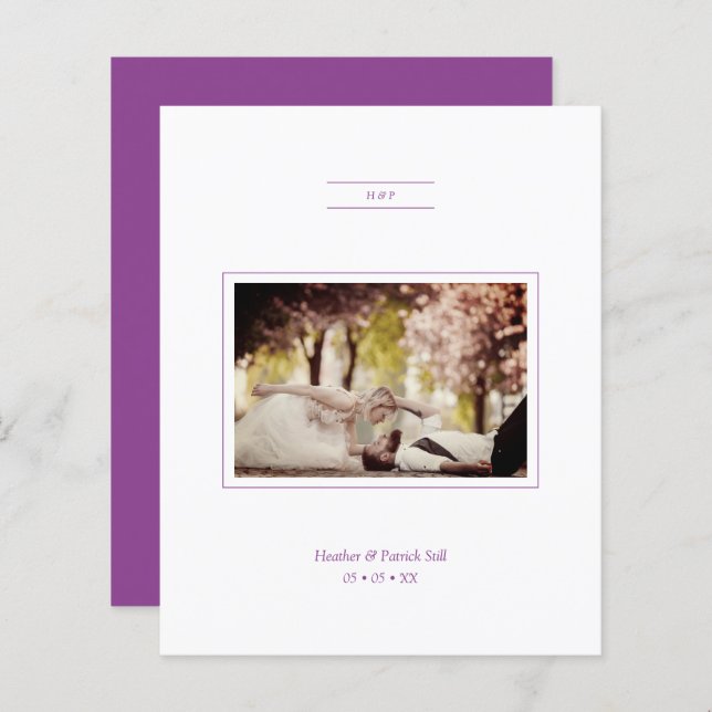 Budgetera Bröllop fotokollage - tackcitat  (Fram/baksida)