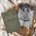 Budgetera Bröllop i Sage Grönt Photo Elegant Flygblad<br><div class="desc">Budgeten Bröllop i Sage Grönt och Svarta och vita Vår eller inbjudan till Bröllop eller Bild - innehåller vacker och elegant manustypografi med ett modernt enkelt och klassiskt färg för den Bröllopen speciella Bröllopsdag.</div>