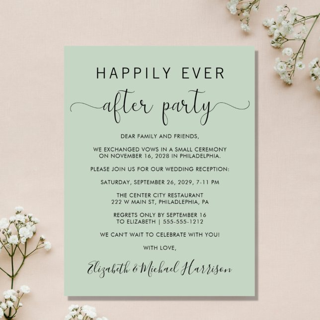 Budgetera Bröllop lyckligtvis efter Party Sage (An affordable wedding announcement + reception invitation without compromising on quality or design)