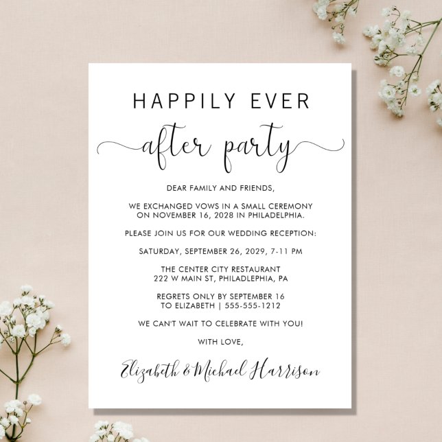 Budgetera Bröllop som tur är efter gruppinbjudan (An affordable wedding announcement + reception invitation without compromising on quality or design)