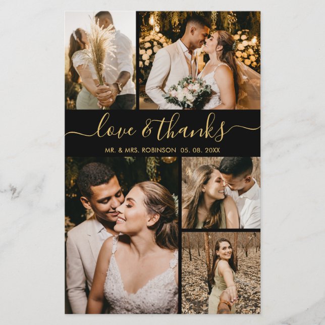 Budgetera Elegant Foto Bröllop Tack Flyer (Framsida)