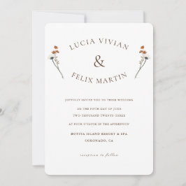 Budgetera Eleganter för jokerblommor i ett Bröllop Inbjudningar