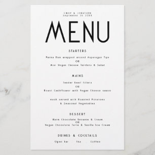 Budgetera enkel text valfri Färg Bröllop-meny