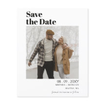 Budgetera enkelt, modernt foto spara datumkort