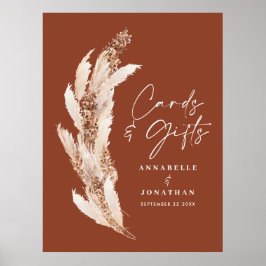 Budgetera enkla pampas gräskort och gåvor från brö poster