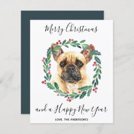 Budgetera Fransk Bulldog Hund God jul Card