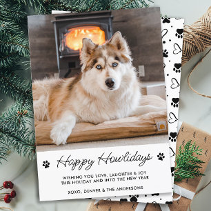 Budgetera Glad helg från Hund Cute Pet Photo Anteckningskort