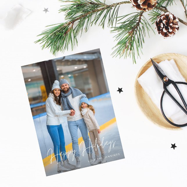 Budgetera Glad helg Modern skript Photo 2 Verti Flygblad (Skapare uppladdad)