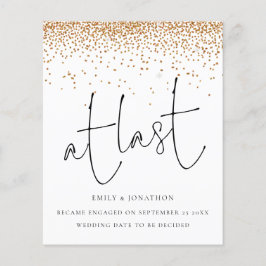 Budgetera glitter-konfetti Guld i förra Förlovning