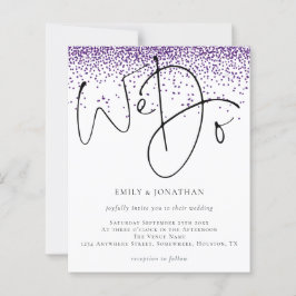 Budgetera Glitter-skript för Lila som vi bjuder in