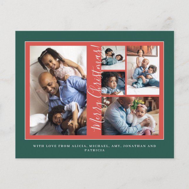 Budgetera God jul fotokollage helgdag Flygblad (Framsidan)