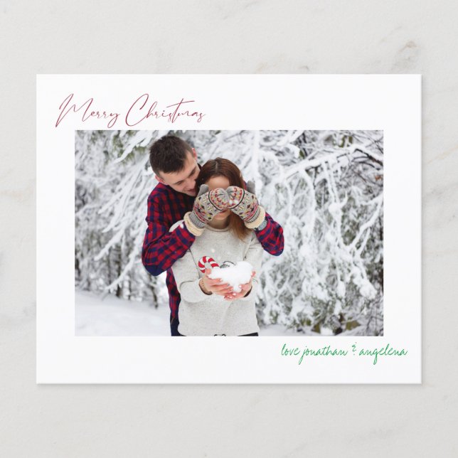 Budgetera God jul Modern minimalistisk fotoflygnin Flygblad (Framsidan)