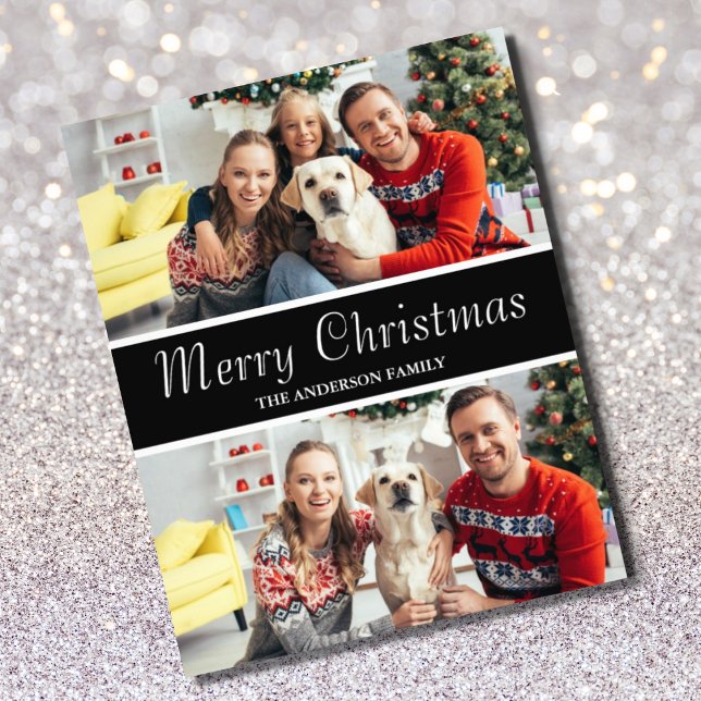 Budgetera God jul två foto Flygblad (Skapare uppladdad)