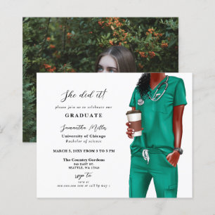 Budgetera Grönt Scrubs Nurse Photo Studenten Inbju