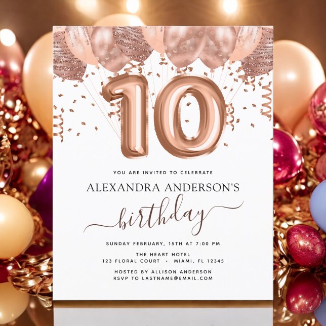 Budgetera Guld-ballonger för Ro 10:e Födelsedagsfe (Skapare uppladdad)