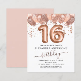 Budgetera Guld-ballonger i Ro 16 födelsedag