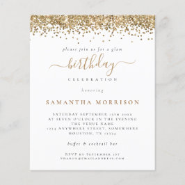 Budgetera Guld Glitter i alla åldrar Födelsedagsfe