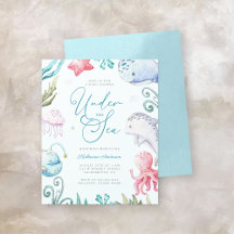 Budgetera havsdjur under Sea Boy Baby Shower