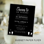 Budgetera i alla åldrar manar födelsedagsfest inbj flygblad<br><div class="desc">Modern snyggt enkel minimal beundrare till 40 års manar milstolpe födelsedag BUDGET överraskar festinbjudan PAPPER FLYER med typografi av elegantens contemporary. Lämpligt för alla ålders milstolpar manar födelsedag: 21:a, 30:e, 40:e, 50:e, 60:e, 70:e, 75:e, 80:e, 90:e, 100:e. TOMMA DEN HÄR FÖRE KÖP! Det här är ett budgetöverkomligt kort som är...</div>