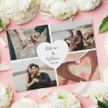 Budgetera inbjudningar till fotokollage-bröllop<br><div class="desc">Inbjudan ska dina gäster fira din bröllopsdag, med den här eleganten fotokollage, med fyra fotografier ett hjärta med bruden och brudgummens namn och bröllop. Översikt är en snyggt bröllop-mall som är enkel att anpassa. * Observera att den här designen är tryckt på tunn papper som reflekteras i pris, om du...</div>