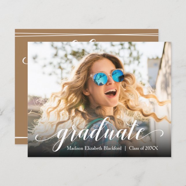 Budgetera inbjudningar till Photo Student-partiet (Fram/baksida)