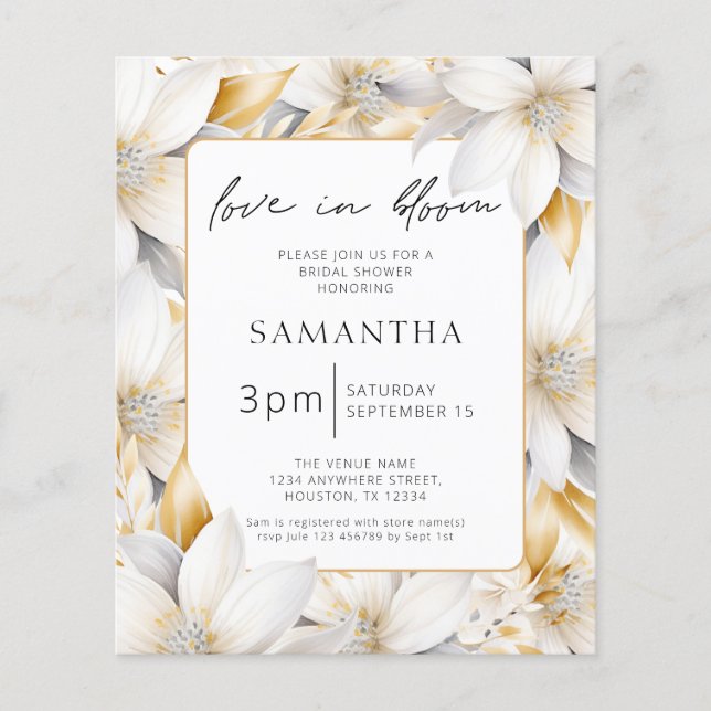 Budgetera Kärlek i Bloom Blommigt Gräns Möhippa (Framsida)