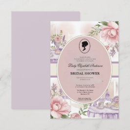 Budgetera Lila Blommigtar Bridgerton Möhippa Inbjudningar