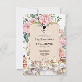 Budgetera Lila Blommigtar Bridgerton Möhippa Inbjudningar