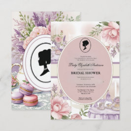 Budgetera Lila Blommigtar Bridgerton Möhippa Inbjudningar