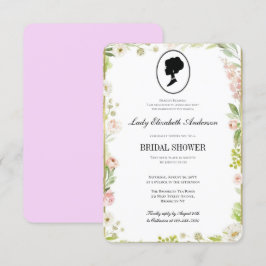 Budgetera lila WildblommBridgerton Möhippa Inbjudningar