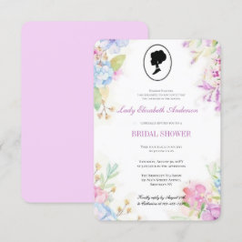 Budgetera lila WildblommBridgerton Möhippa Inbjudningar