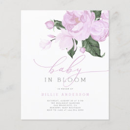 Budgetera Lilac Baby i bloom Shower-inbjudan